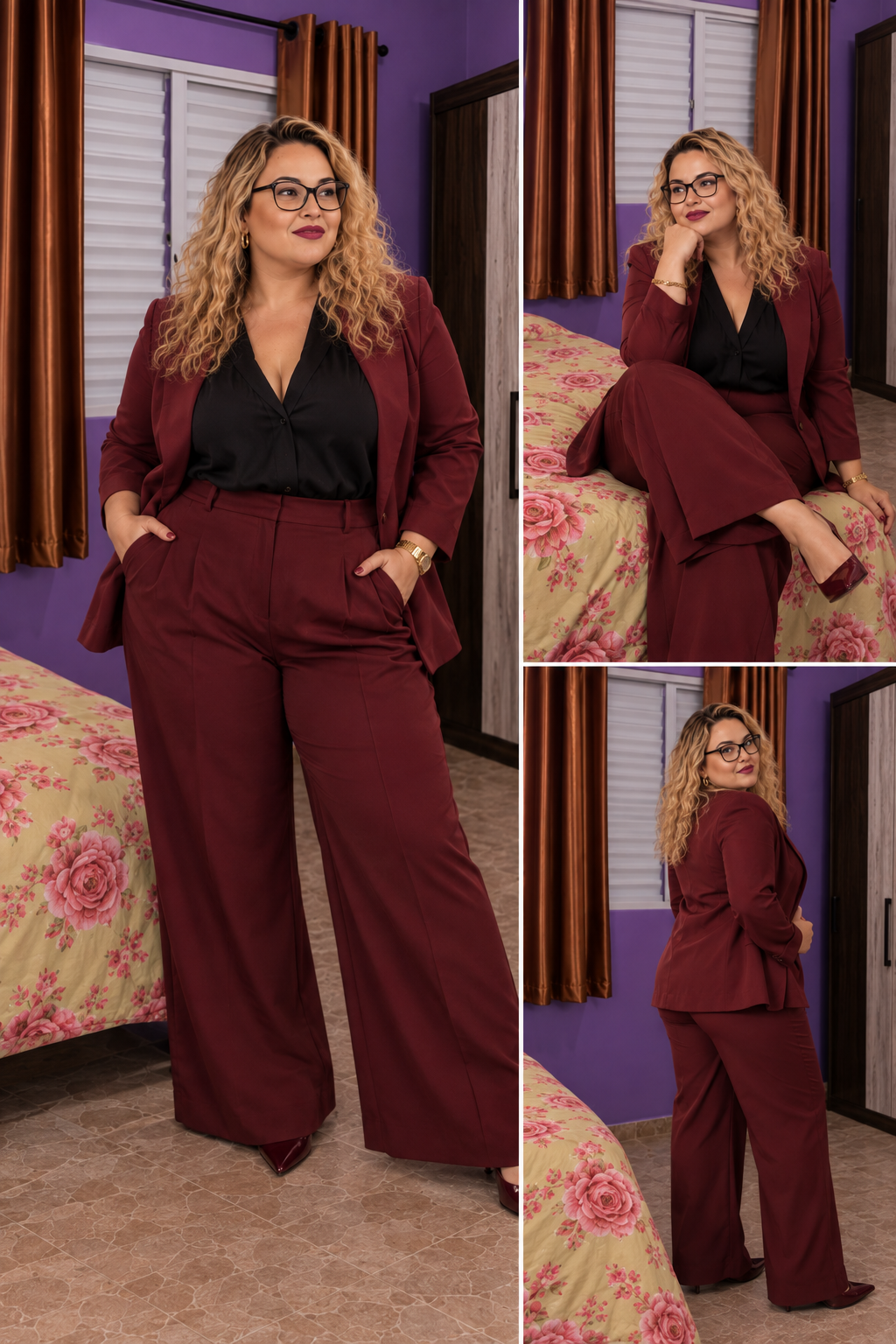 Retrato editorial de modelo plus size